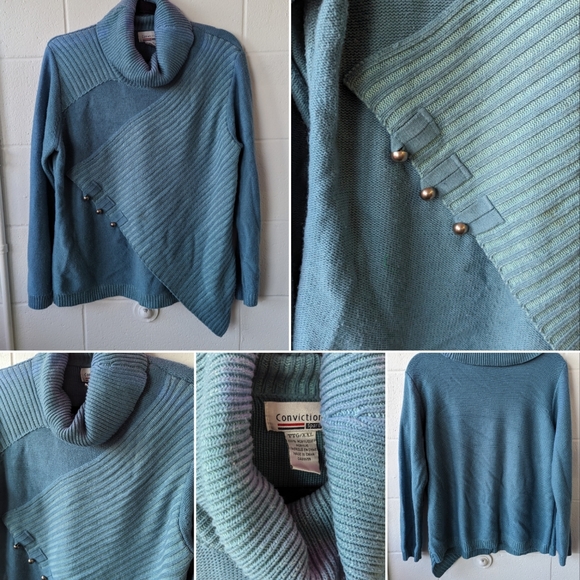 Vintage cowl neck sweater - fits as a L - Picture 5 of 6